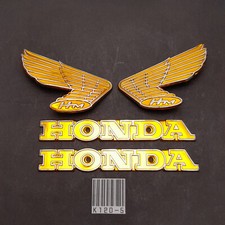 Honda CB100 CL100 CL175 Petrol Gas Fuel Tank Emblem Badge Gold New #1