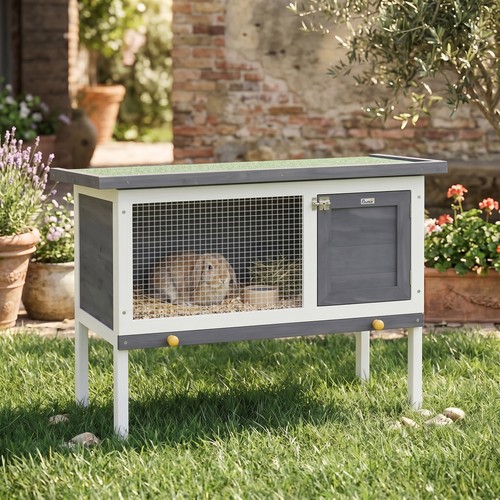 Pawhut rabbit hutch guinea - pawhut,