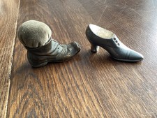 2x Vintage Metal Shoes , one
