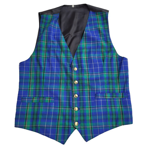 Vintage tartan waistcoat blue - vintage,