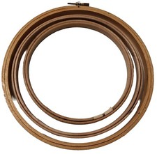 VTG 3 Wooden Embroidery Hoops 2 Felt Lined 1 Screw Top Duchess Unknown Taiwan