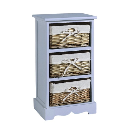 White wooden chest - wooden, of