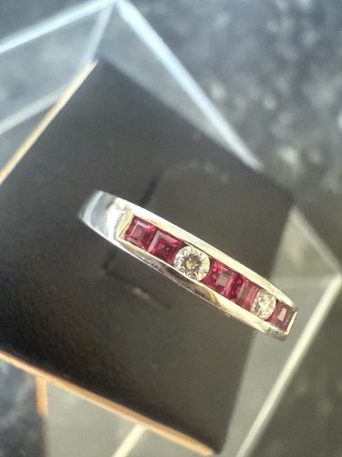 18ct white gold ruby - ruby, and