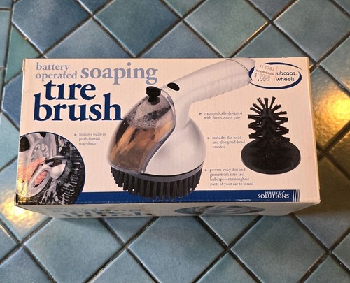 Tire brush soaper - tire, battery