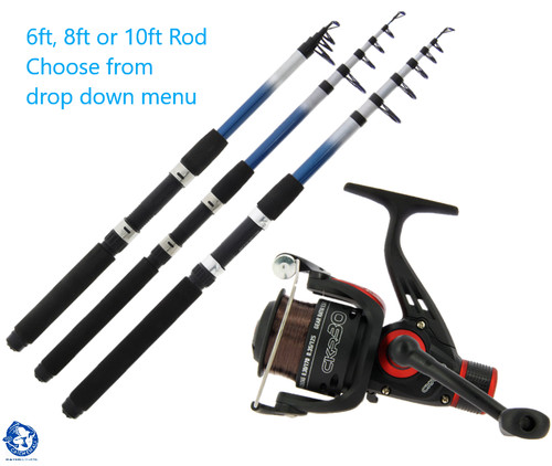 Telescopic fishing rod and - rod,