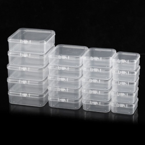 10x small square box clear - square,
