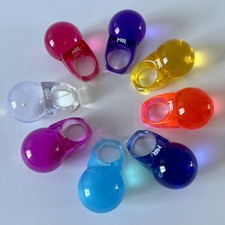 A Vintage Carlo Pagani Lucite Ring - MIR - 90s Space Age Mod Design Jewelry