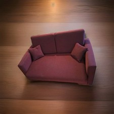 Maroon Red 2 Seater Sofabed