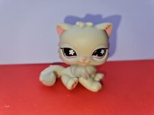 Littlest Pet Shop Persian Cat #609 Authentic Grey Kitten Purple Eyes LPS