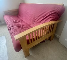 Double Solid Wood Futon Sofa