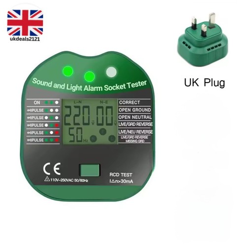Socket plug tester voltage rcd - tester,