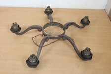 Vintage Brass Chandelier 5 Arm Ceiling Light Fitting 20" Art Deco Incomplete?