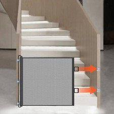 Retractable Baby Safety Guard Folding Pet Dog Toddler Stair Gates Isolation Tall