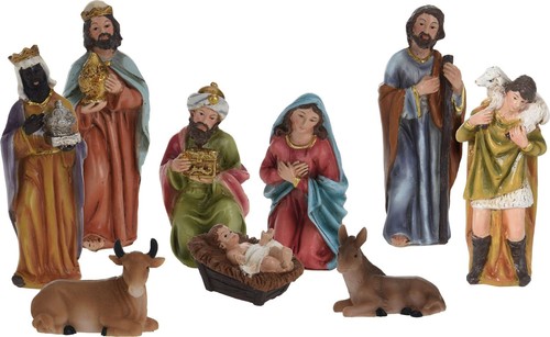 Traditional nativity set with - set,