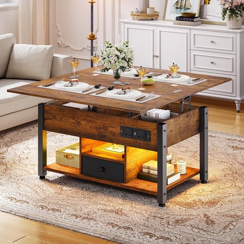 Folding lift top coffee table - folding,