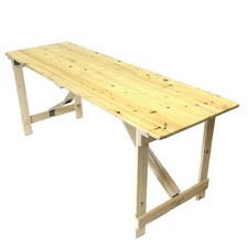 Wooden Folding Table, solid wooden table, folding wooden table 6ft x 2ft