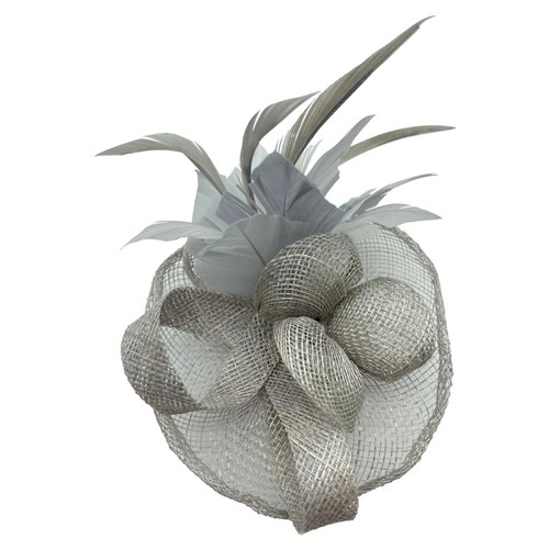 Small hat feather flower - flower, hair