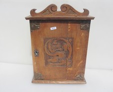 Small Antique Wooden Cupboard Antique Old Wood Cabinet Old Art Nouveau 15"H