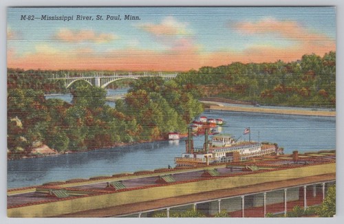 Postcard mississippi river - postcard,