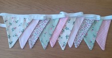Pink green floral - &,