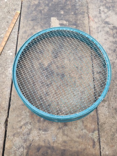 Vintage metal garden sieve - sieve, /