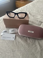 Miu Miu VMU 03XV Eyeglasses Black 51mm 1AB-1O1 Pre Owned Good Condition W/case