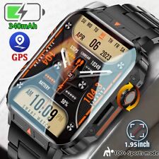 New 1.95 Outdoor Military Man Smart Watch Men Bluetooth Call Smartwatch Men For