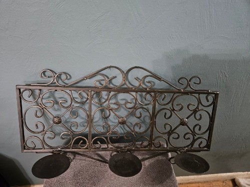 Wrought iron wall candle - iron,