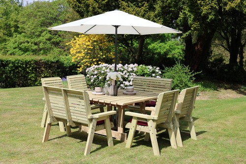 Wooden garden table chairs - wooden, table,