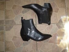 Black leather cowboy style boots by SoSo  10 W uk 44  eu