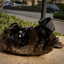 black Quartz Crystal Cluster - Natural Formation - Meditation Decor - 17.5LB
