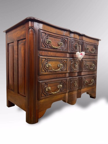 Antique walnut commode carved - walnut,