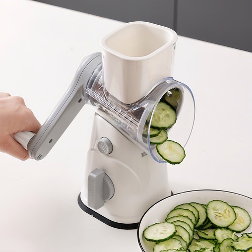 Rotary food grater with - food, 3
