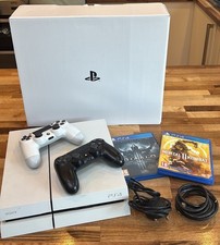Sony PlayStation 4 500GB White Home Console with 2 Controllers And 2 Games