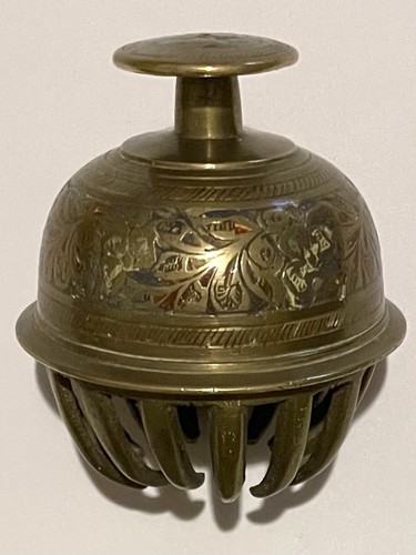 Vintage indian engraved brass - vintage,
