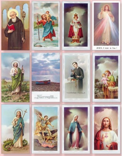 Various saints prayer card - various,