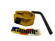 Seat post clamp gold - post,