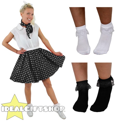 Black polka dot skirt - black, scarf