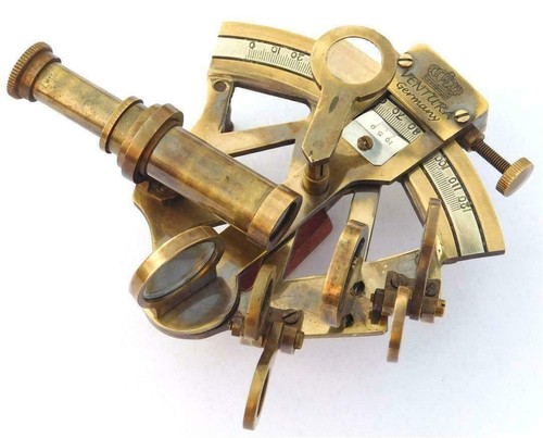 Brass marine sextant astrolabe - brass,