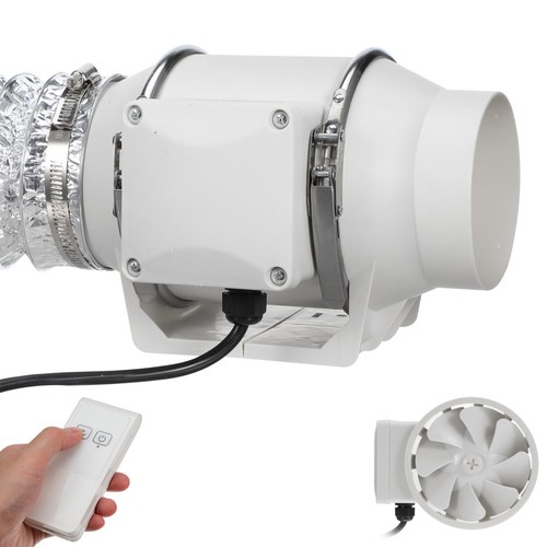 100mm inline extractor fan - 100mm,