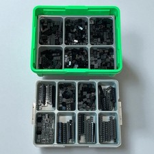 LEGO Dacta Technic Assorted Lot Mix of Bricks (All Black) with Green Lego Bin