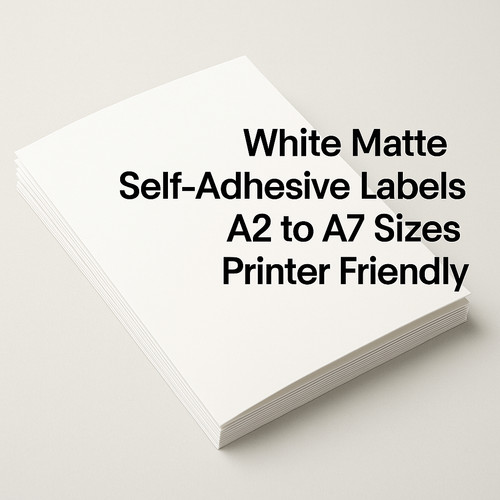 White matte self adhesive - white,