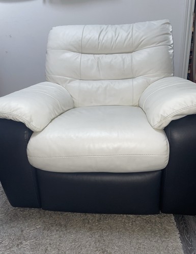 Dark grey ice white leather - dark, &