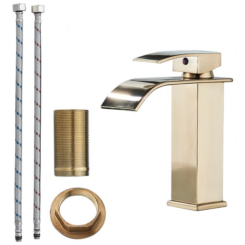 Gold basin mixer tap - basin,