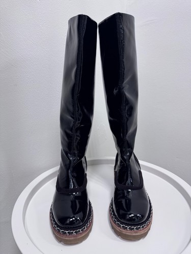 Chanel black boots 40 - chanel,