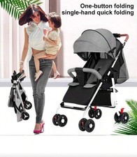 Grey Baby Stroller Lightweight
