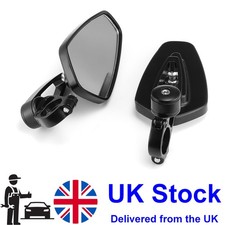 MOTORCYCLE END SIDE MIRRORS UK Cafe Racer 7/8'' Pair Rear View CNC Aluminum