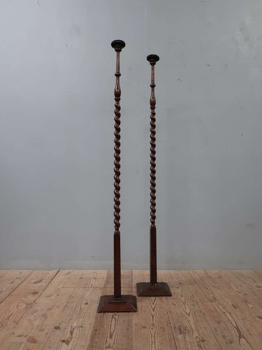 Antique vintage pair oak - vintage,