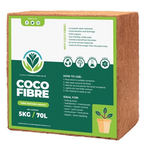 Coir compost block 100 - compost, 100%