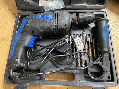 Black drill npk851 with bits - drill,